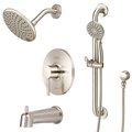 Pioneer Single Handle Tub and Shower Trim Set in PVD Brushed Nickel TD-4MT131-ADA-BN